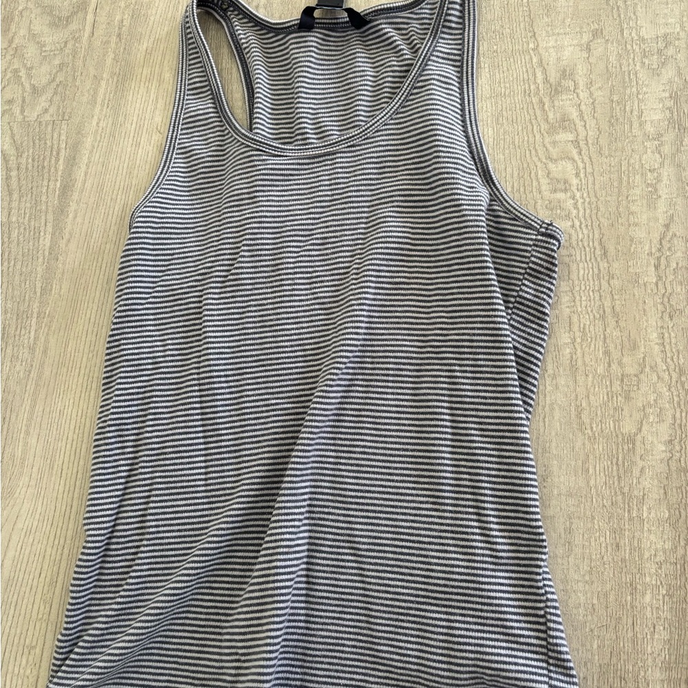 GAP Gray Striped Tank Top